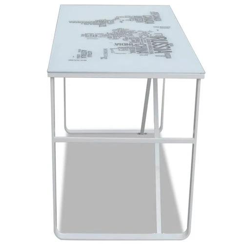 Rectangular Desk with Map Pattern by vidaXL