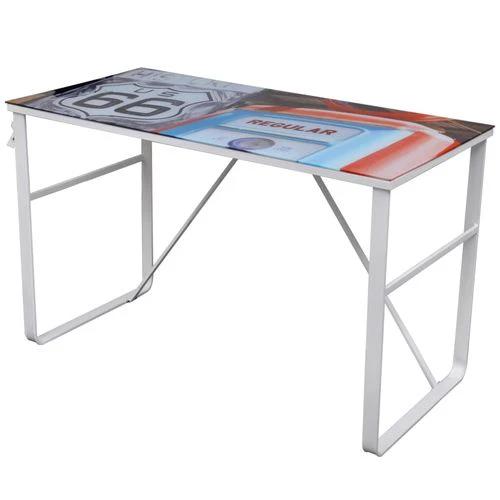 Rectangular Desk with Map Pattern by vidaXL