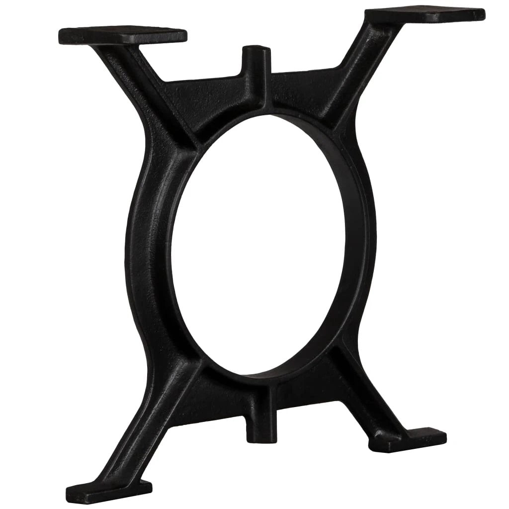 Industrial Cast Iron Coffee Table Legs Set Of 2 O Frame Design For Heavy Duty Support