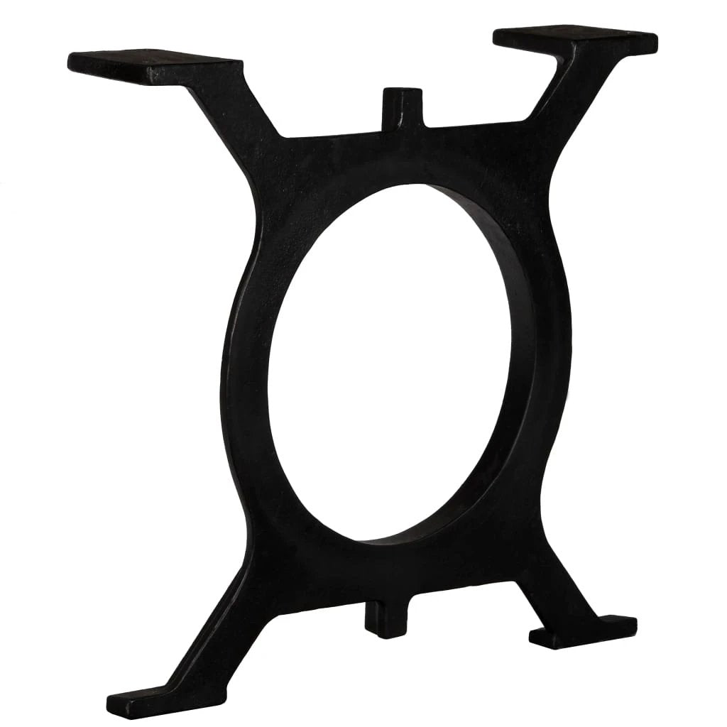 Industrial Cast Iron Coffee Table Legs Set Of 2 O Frame Design For Heavy Duty Support - Coffee Table