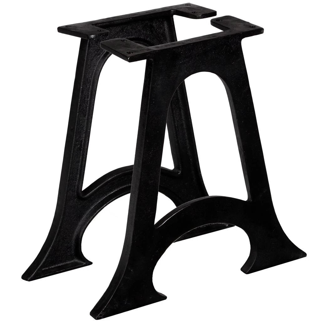 Antique-Style Cast Iron Coffee Table Legs 2-Piece Arched Base A-Frame For Industrial DIY Tables - Coffee Table