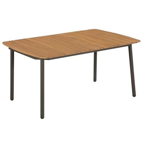 vidaXL 5 Piece Outdoor Dining Set Solid Acacia Wood and Steel by vidaXL