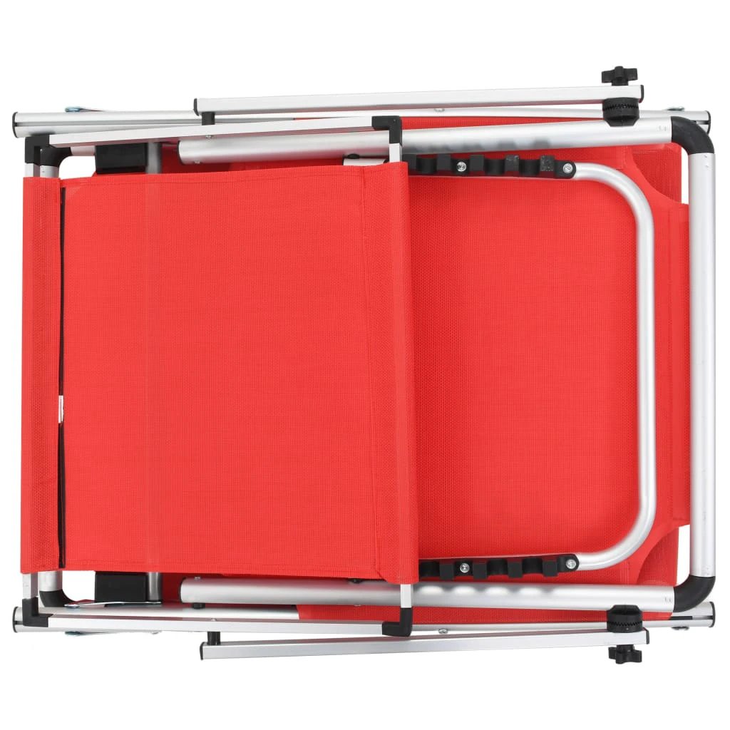 vidaXL vidaXL Folding Sun Lounger with Roof Aluminium and Textilene Blue - Sun Lounger