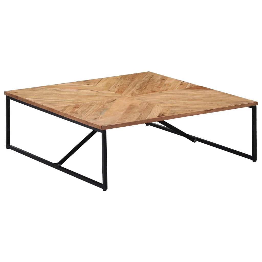 vidaXL Premium Coffee Table 110x110x36 cm Solid Acacia Wood Centerpiece for Modern Living Rooms - Coffee Table