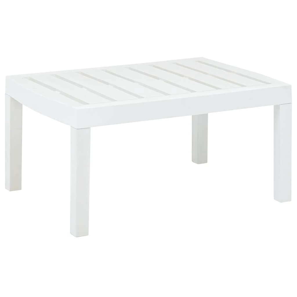 vidaXL vidaXL Garden Table White 78x55x38 cm Plastic - Garden Table