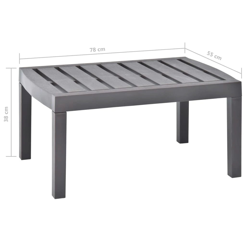 vidaXL vidaXL Garden Table White 78x55x38 cm Plastic - Garden Table