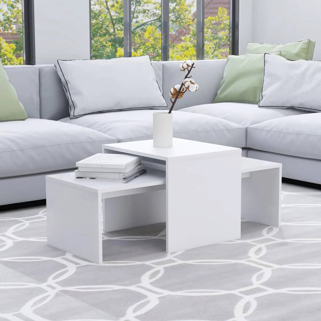 vidaXL vidaXL Coffee Table Set Smoked Oak 100x48x40 cm Engineered Wood Modern Living Room Decor - Coffee Table