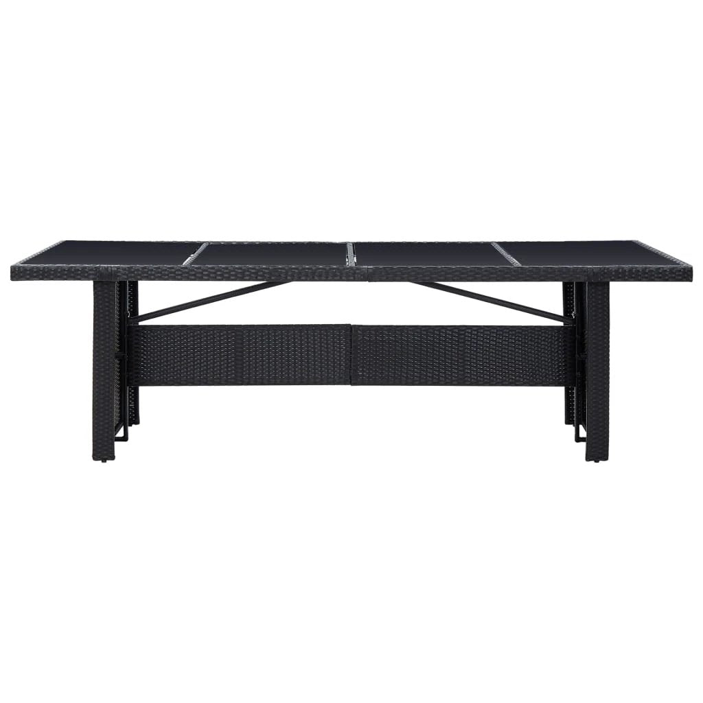 vidaXL Garden Table 240x90x74 cm Poly Rattan and Solid Acacia Wood by vidaXL