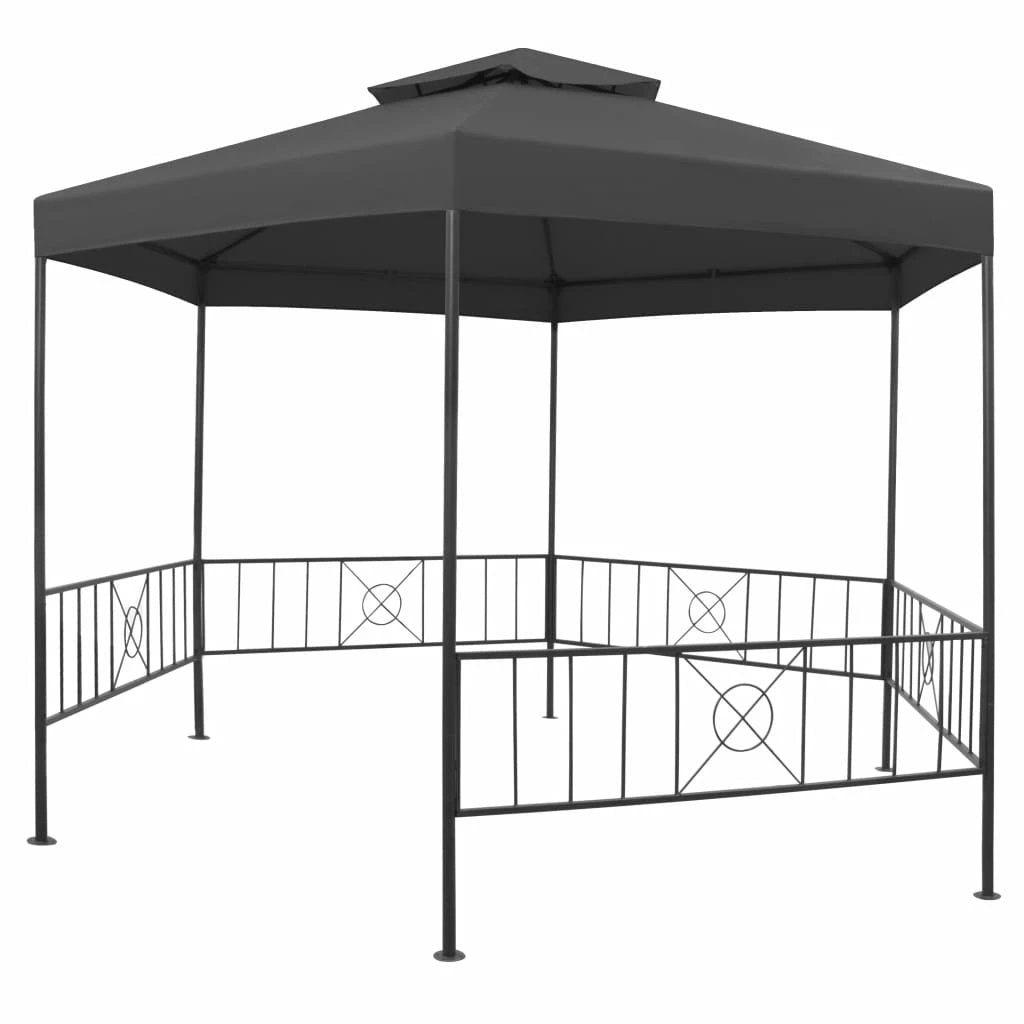 vidaXL vidaXL Garden Gazebo 323x275x265 cm Anthracite - Gazebos