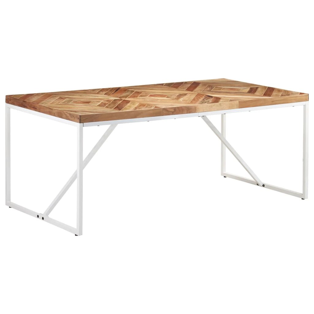 vidaXL Dining Table 120x60x76 cm Solid Acacia and Mango Wood by vidaXL