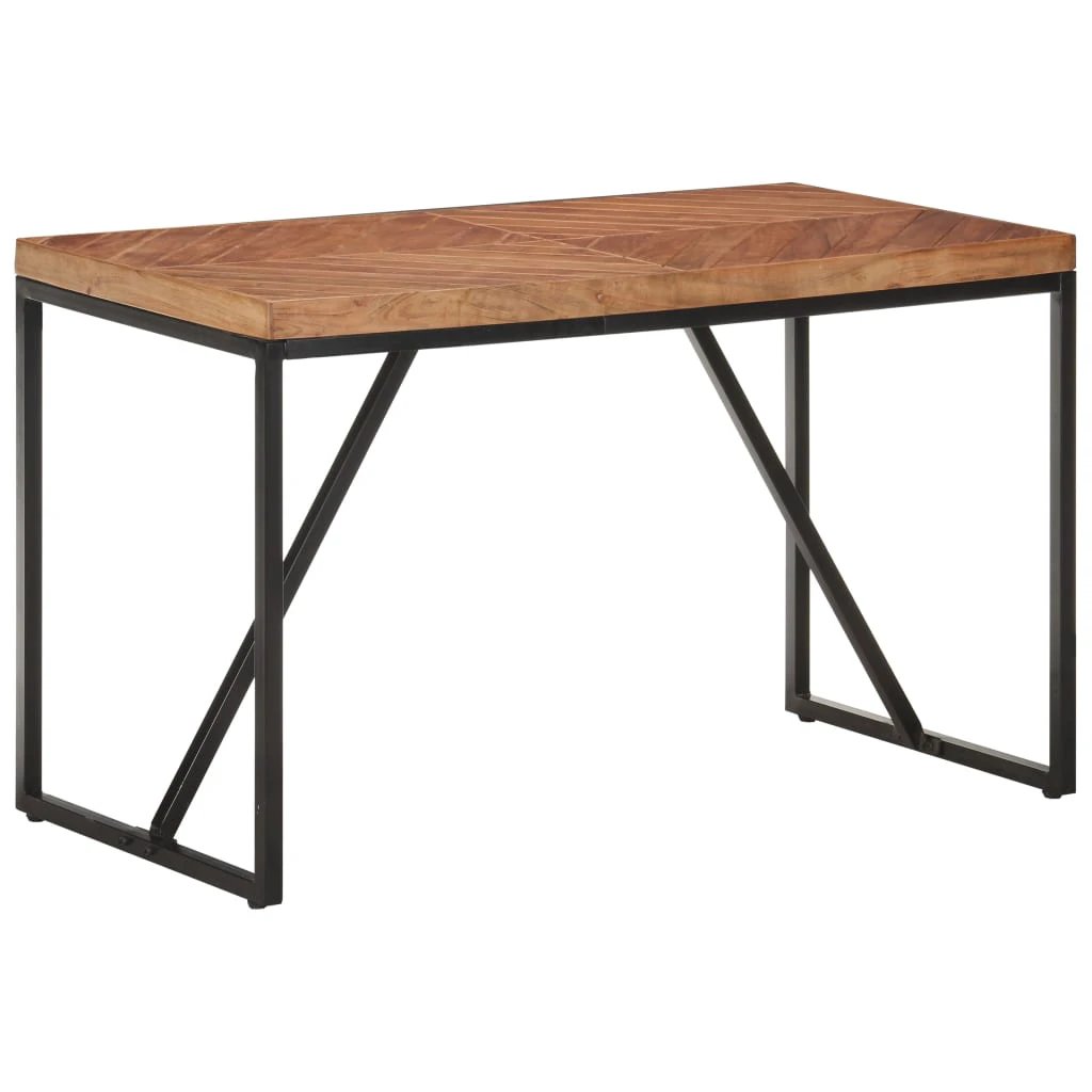 vidaXL Dining Table 120x60x76 cm Solid Acacia and Mango Wood by vidaXL