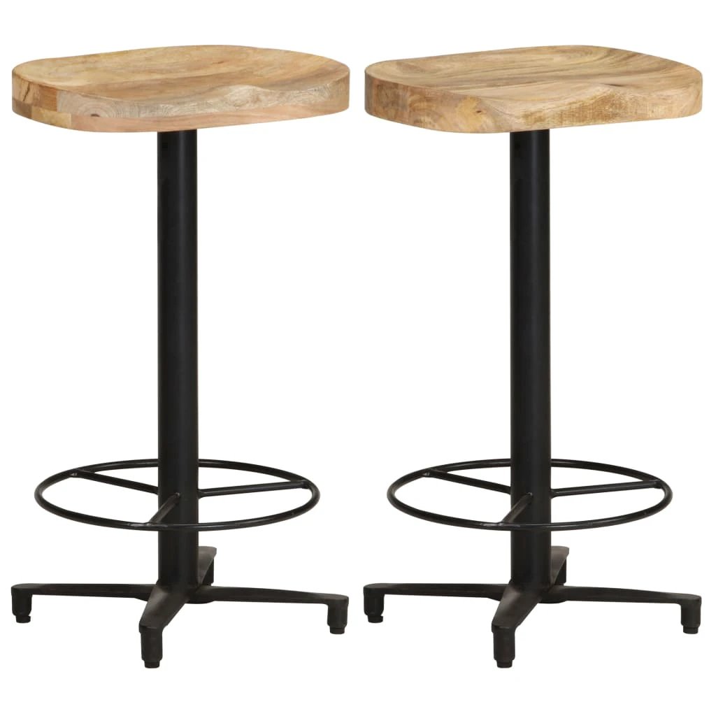 vidaXL Bar Stools 2 pcs 76 cm Solid Mango Wood by vidaXL