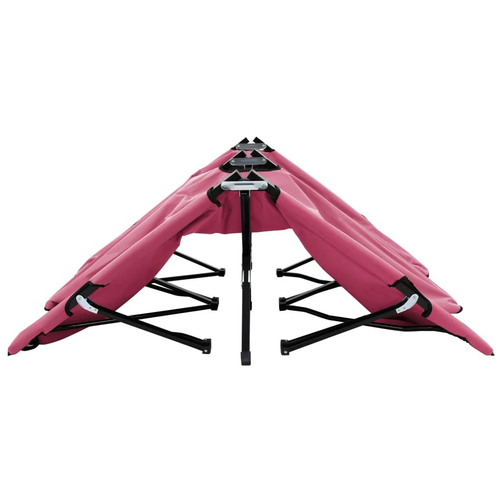 vidaXL vidaXL Two Person Folding Sun Lounger Blue Steel - Sun Lounger