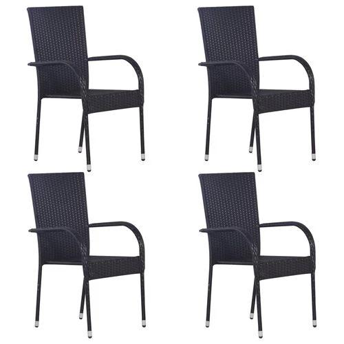vidaXL vidaXL 3 Piece Garden Dining Set with Solid Acacia Wood Table and Weather-Resistant Rattan Chairs for Outdoor Entertaining - Garden Set