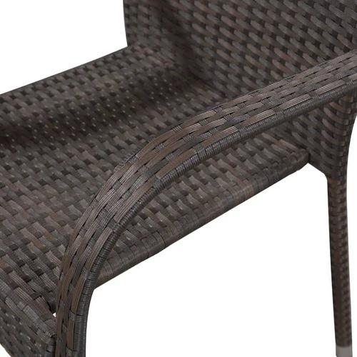 vidaXL vidaXL 5 Piece Garden Dining Set 150x90x74 cm Solid Acacia Wood Table with Weather-Resistant PE Rattan Chairs for Outdoor Use - Garden Set