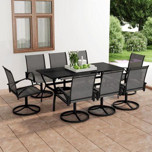 vidaXL vidaXL 3 Piece Garden Dining Set with Powder-Coated Steel Frame and Breathable Textilene Fabric for Outdoor Entertaining - Garden Set