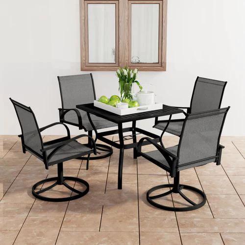 vidaXL vidaXL 3 Piece Garden Dining Set with Powder-Coated Steel Frame and Breathable Textilene Fabric for Outdoor Entertaining - Garden Set