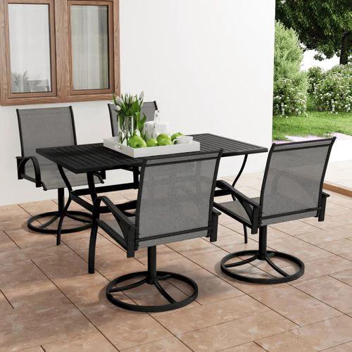 vidaXL vidaXL 3 Piece Garden Dining Set with Powder-Coated Steel Frame and Breathable Textilene Fabric for Outdoor Entertaining - Garden Set