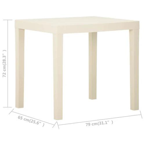vidaXL Garden Table White 79x65x72 cm Plastic by vidaXL