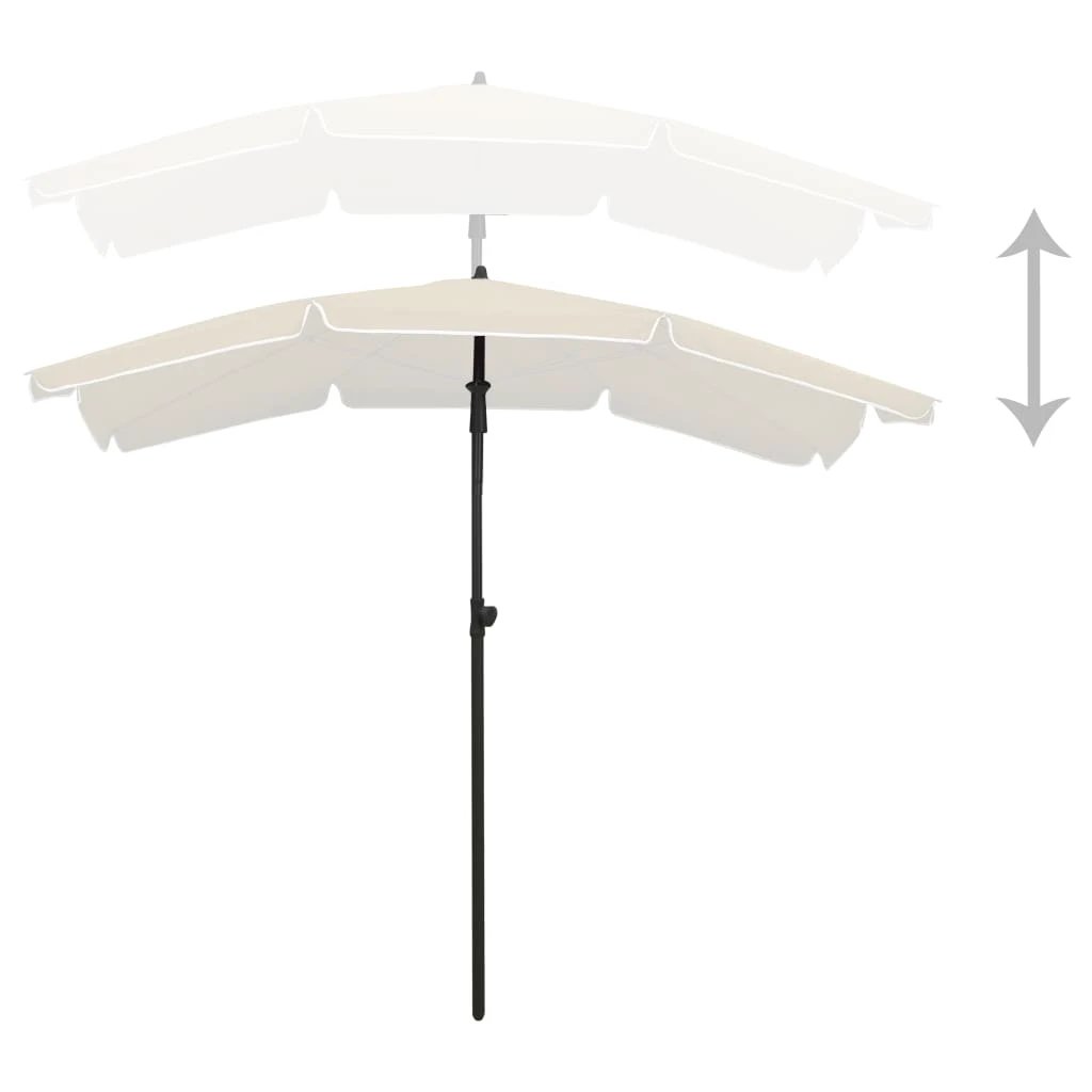 vidaXL vidaXL Garden Parasol with Pole 200x130 cm Sand - Parasol