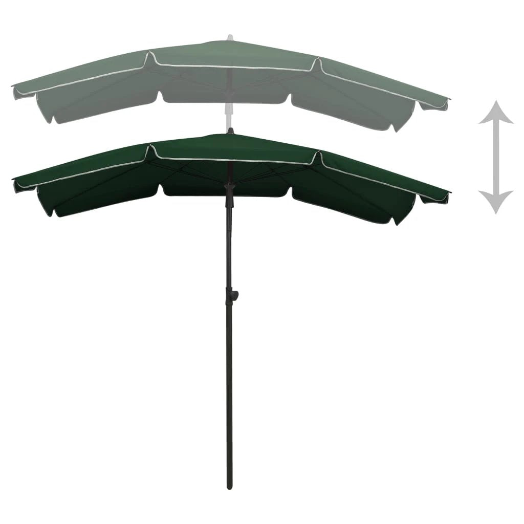vidaXL Garden Parasol with Pole 200x130 cm Sand by vidaXL