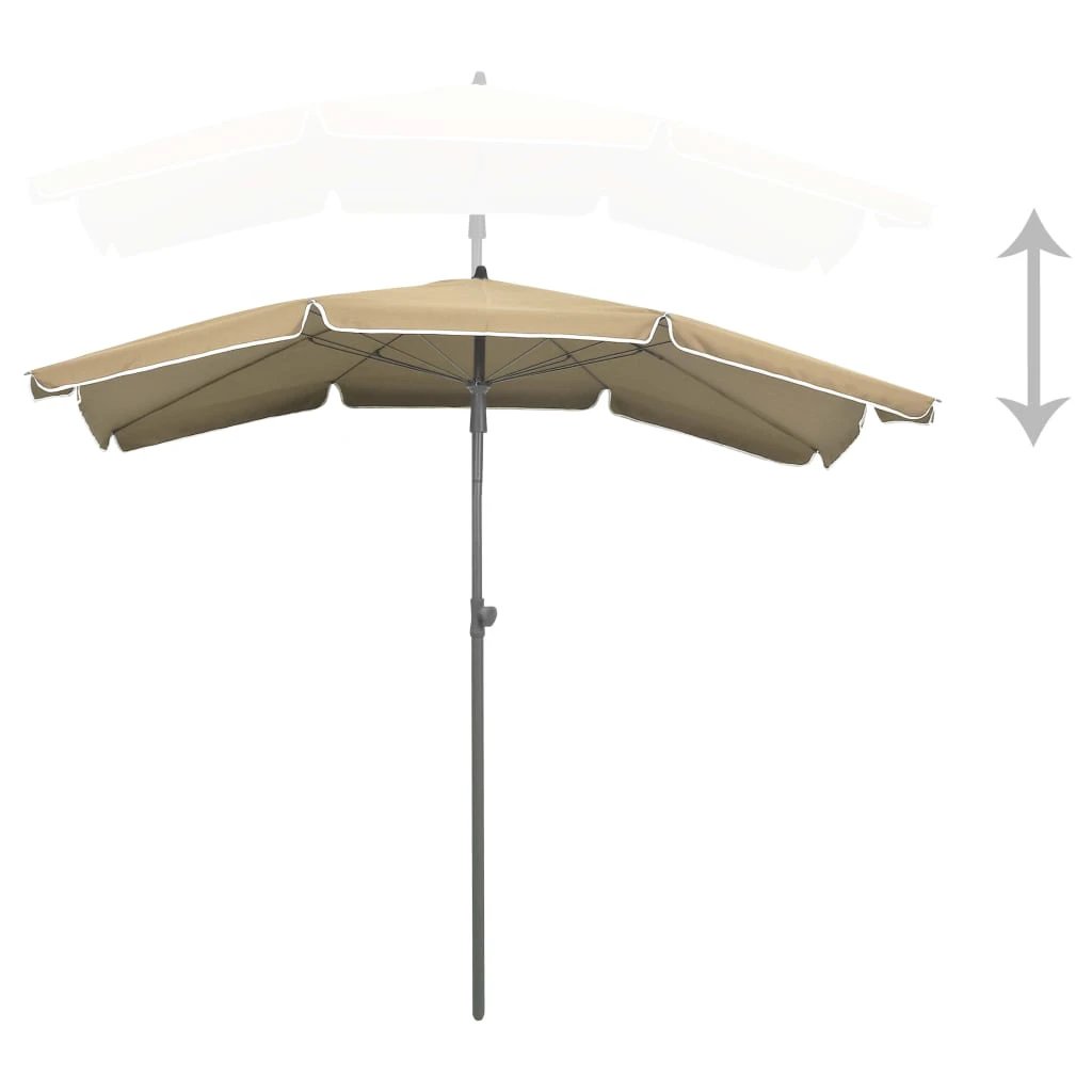 vidaXL vidaXL Garden Parasol with Pole 200x130 cm Sand - Parasol