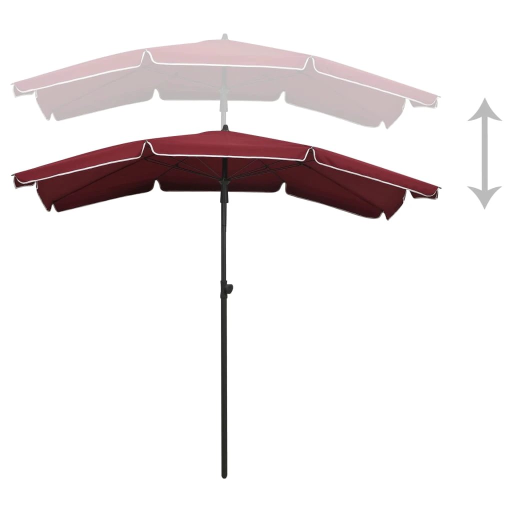 vidaXL Garden Parasol with Pole 200x130 cm Sand by vidaXL
