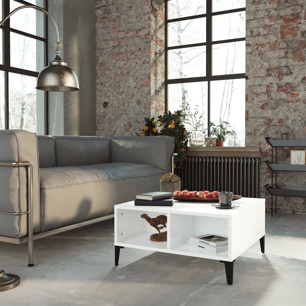 VidaXL Coffee Table 60x60x30 cm Storage Shelf With Modern Design For Living Room by vidaXL