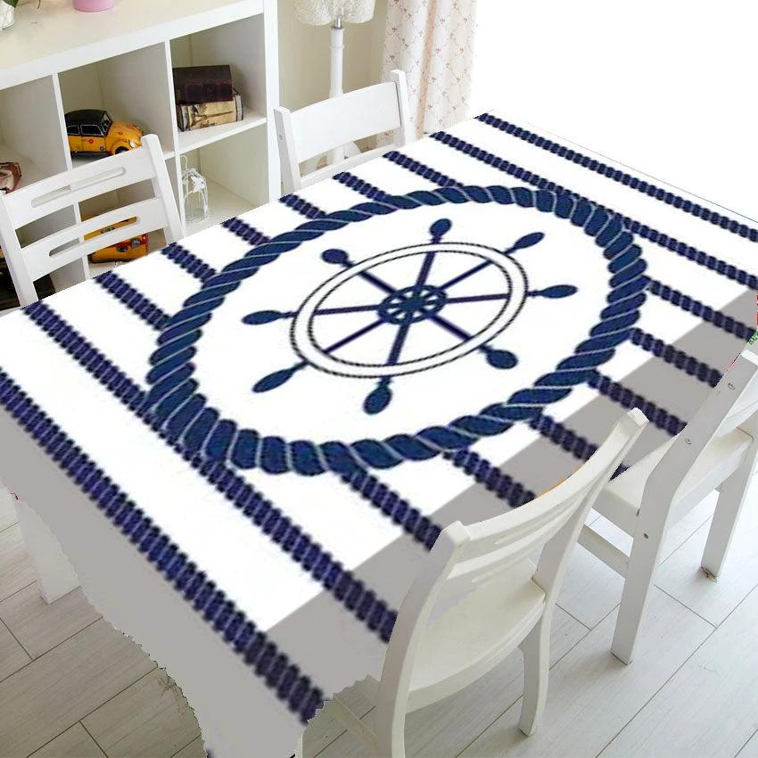 NONE Nautical Tablecloth 60x120cm Waterproof Party - Coffee Table