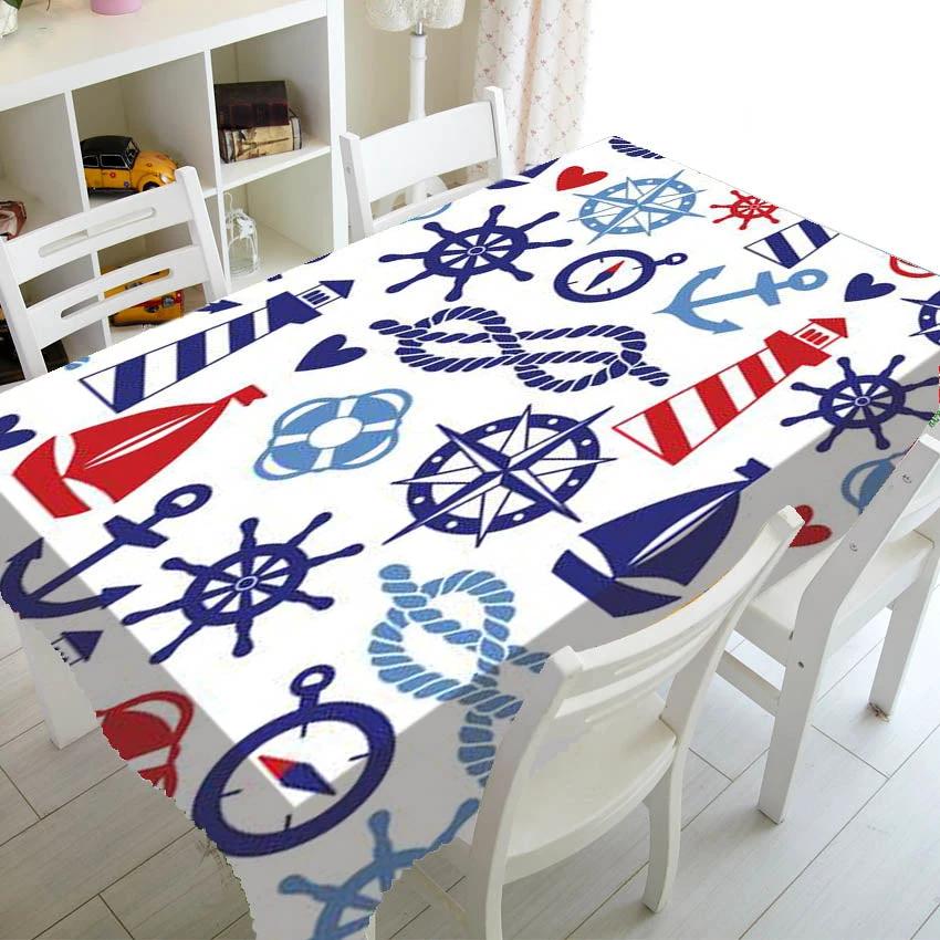 Nautical Tablecloth 60x120cm Waterproof Party by NONE