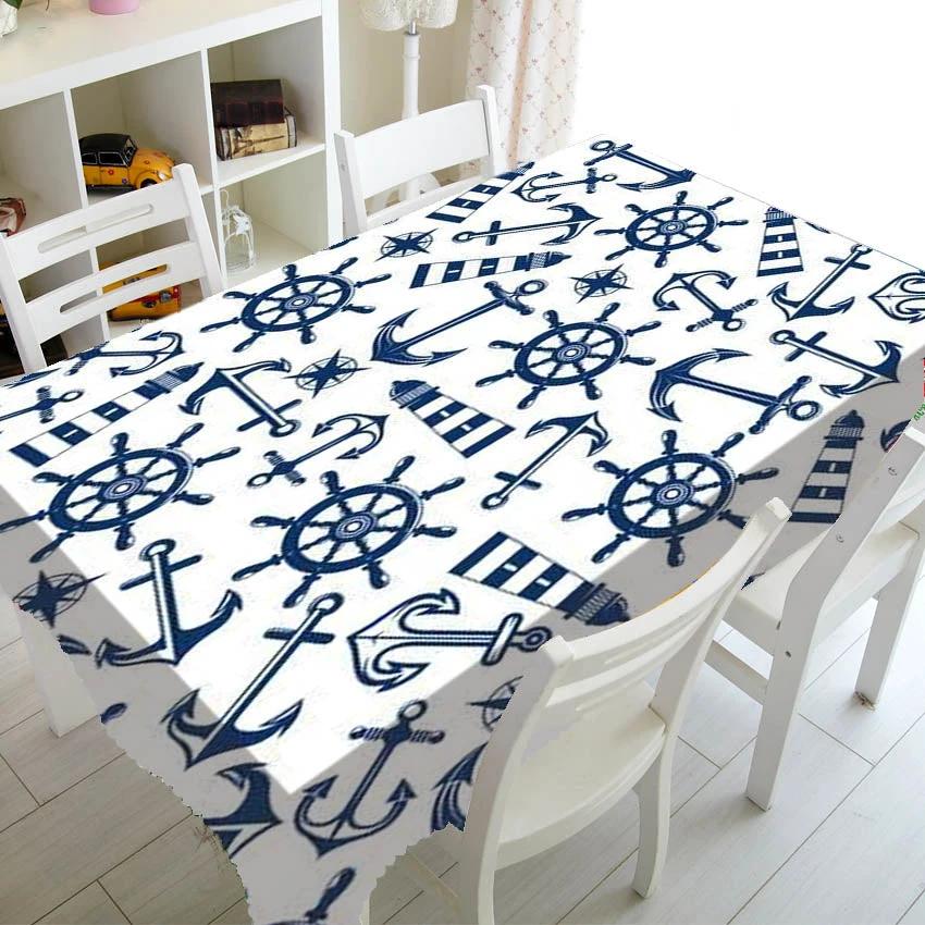 NONE Nautical Tablecloth 60x120cm Waterproof Party - Coffee Table