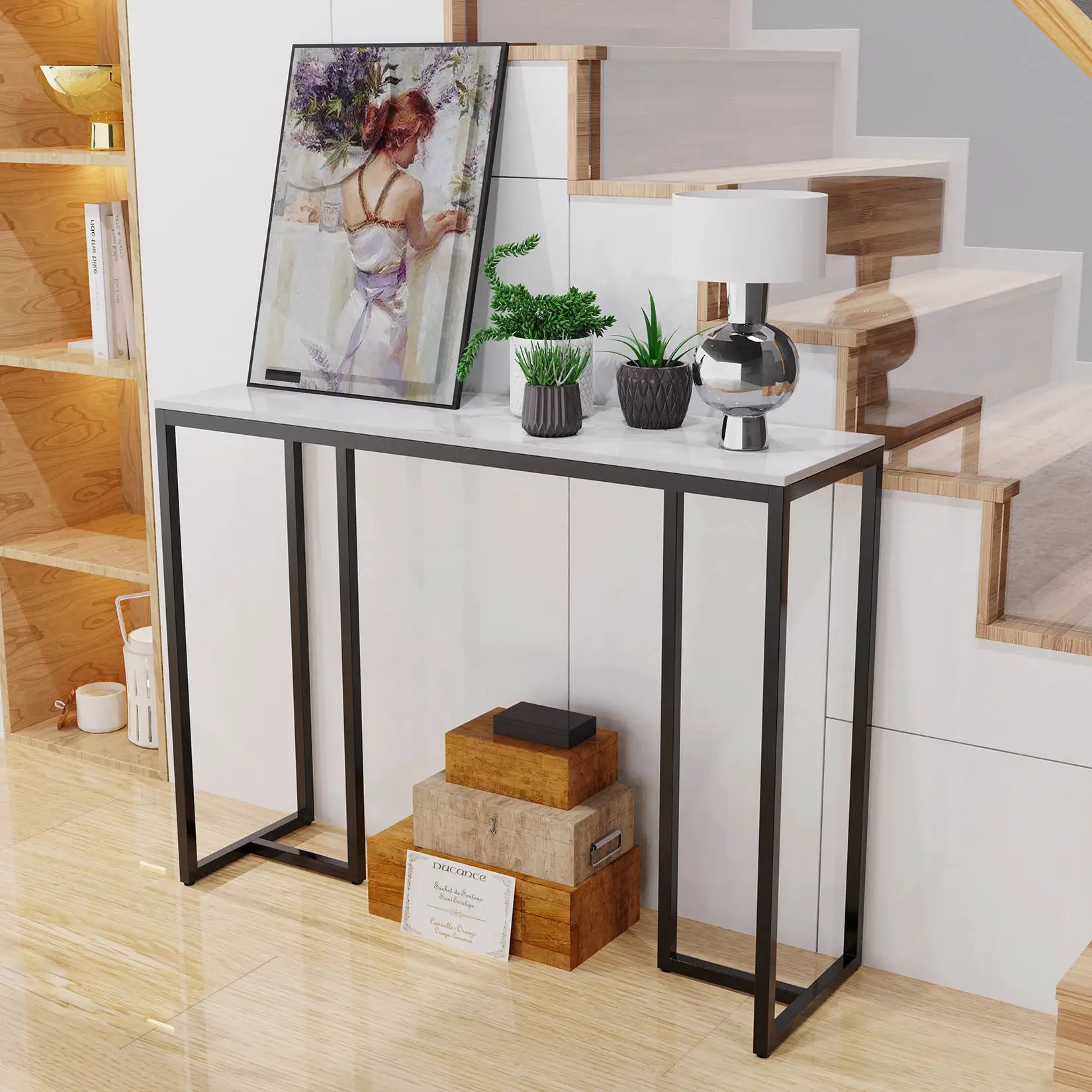 Wisfor BINGOPAW Modern Console Table with Sintered Stone Top for Stylish Interiors - Console Table