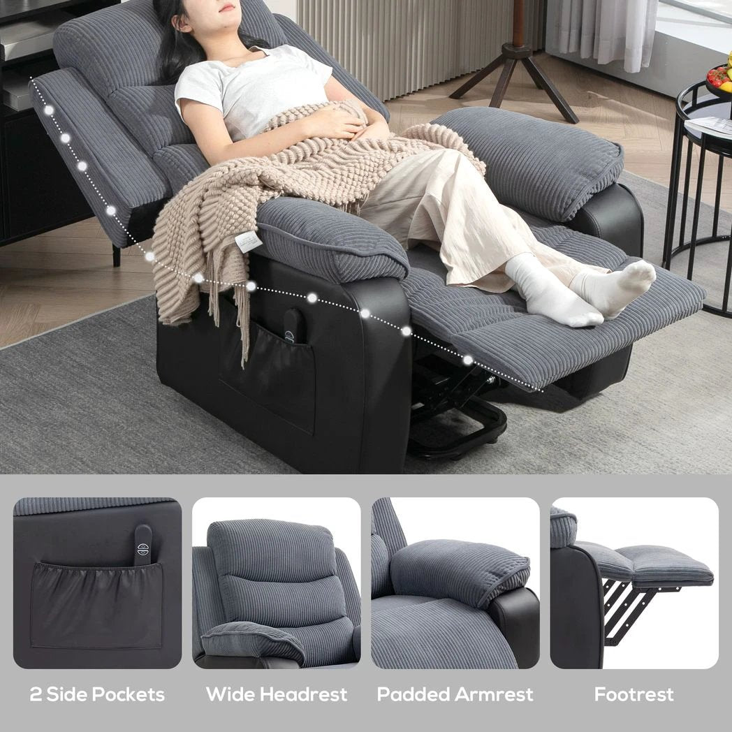 HOMCOM HOMCOM Power Lift Riser and Recliner Chair with Remote Control - Recliner