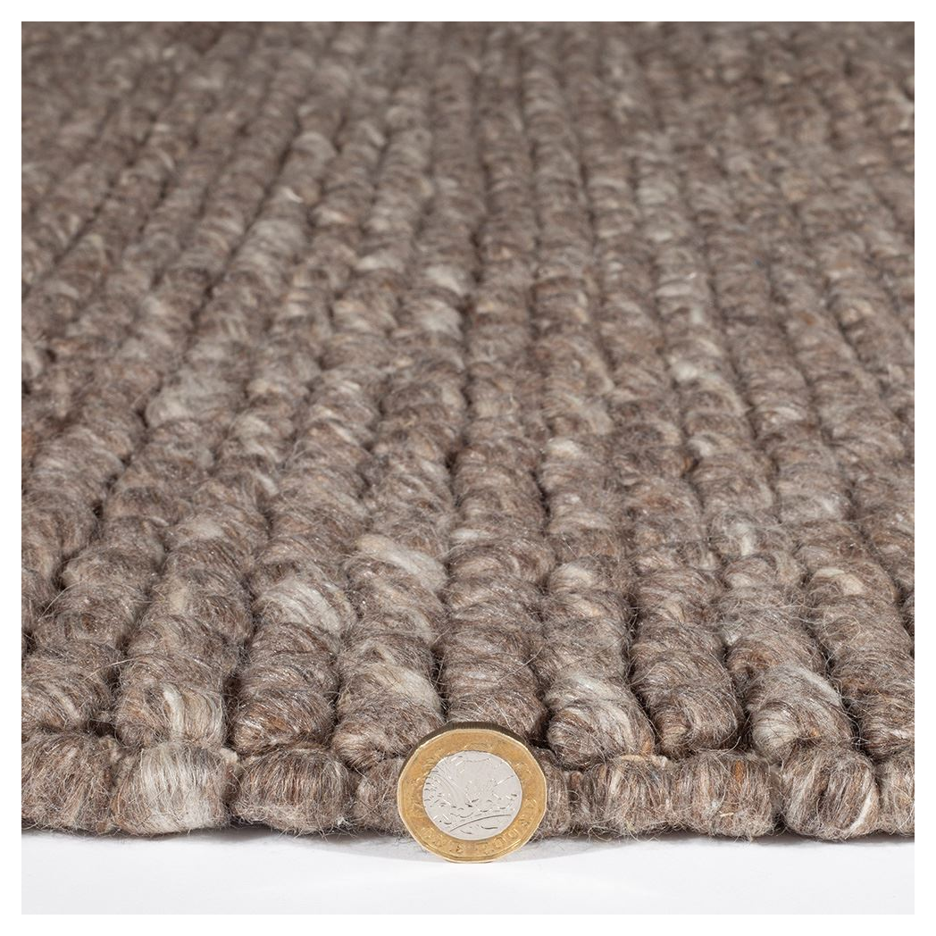 Esselle Home Delilah Wool Pebble 120x170cm Mottled Taupe Rug - Rug