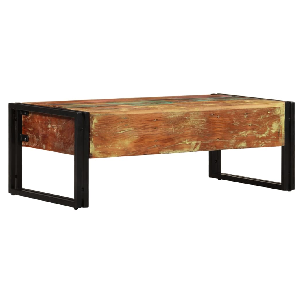 vidaXL vidaXL Coffee Table 100x50x35 Cm Solid Reclaimed Wood With Three Drawers Living Room - Coffee Table