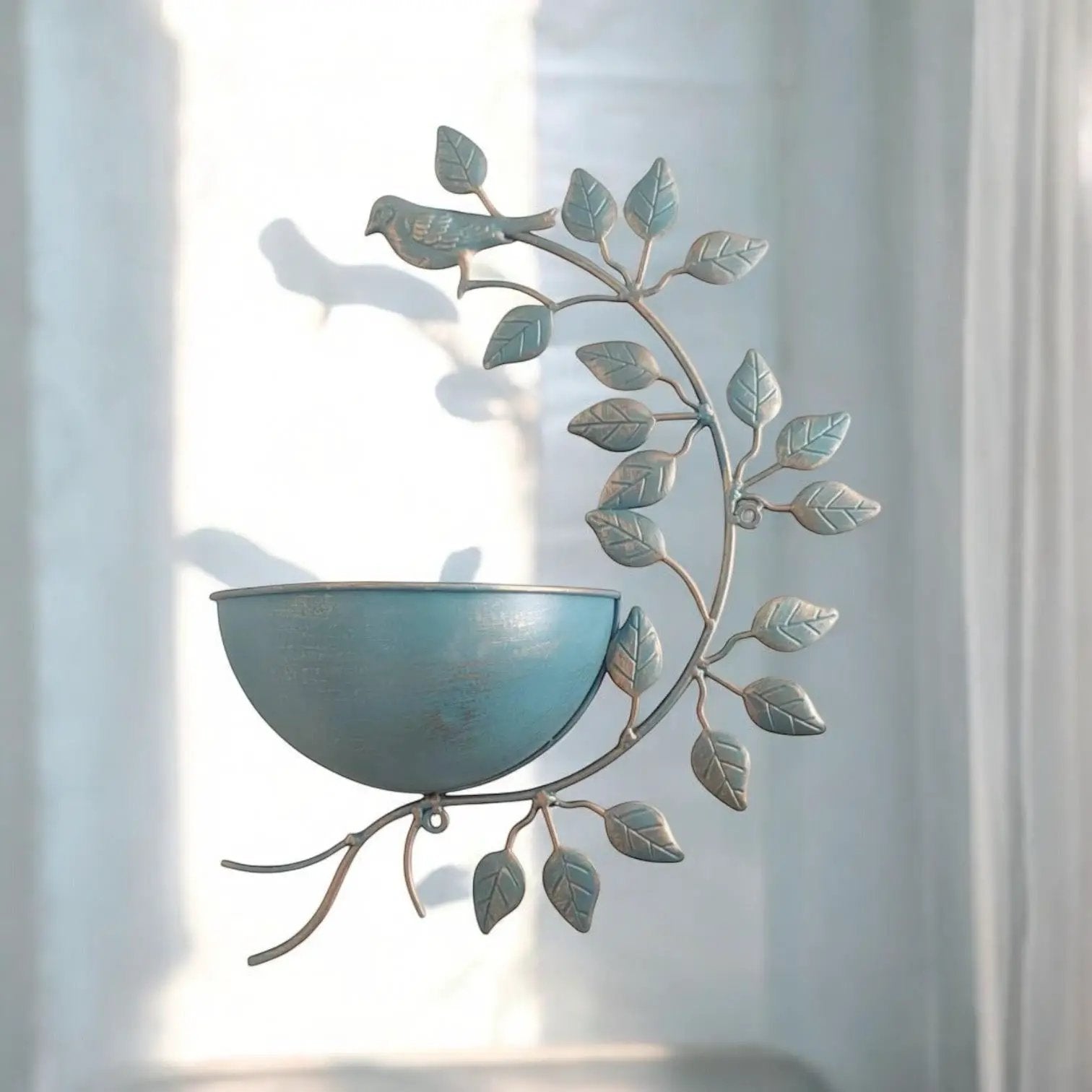 MSL 42CM BLUE METAL GARDEN PLANTER - Planters
