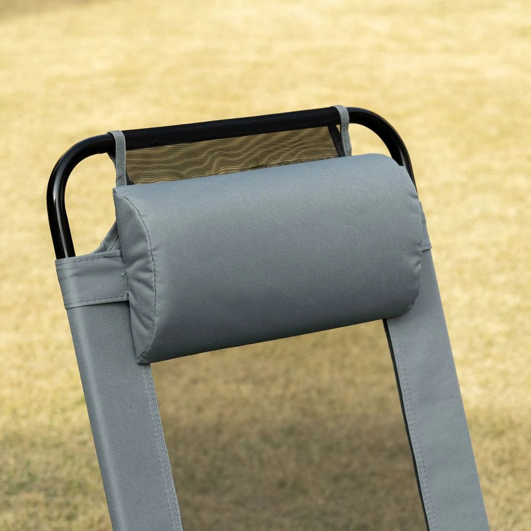 2 Portable Folding Recliner Outdoor Patio Chaise Lounge Chair with Backrest by Outsunny