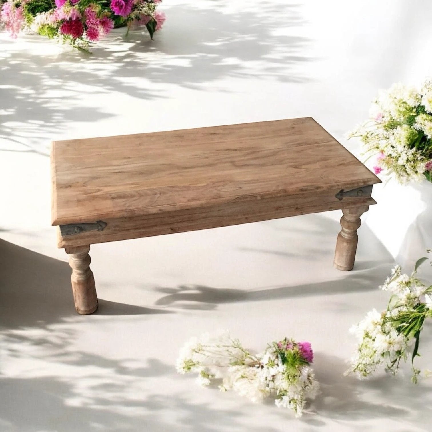 Solid Wood Coffee Table 110cm Durable Living Room by MSL