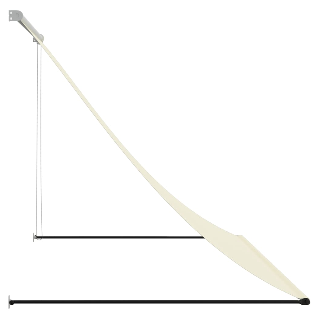 vidaXL vidaXL Retractable Awning 250x150 cm Cream Fabric and Steel Frame for Outdoor Patio - Cover