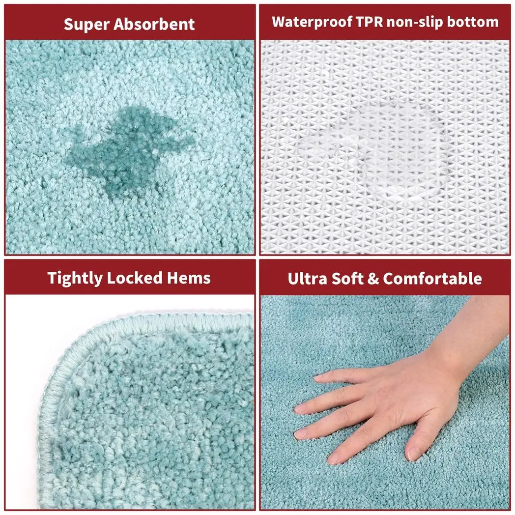 Vinsani VINSANI BATH MAT 60X90cm L.BLUE 1010164 - Rug