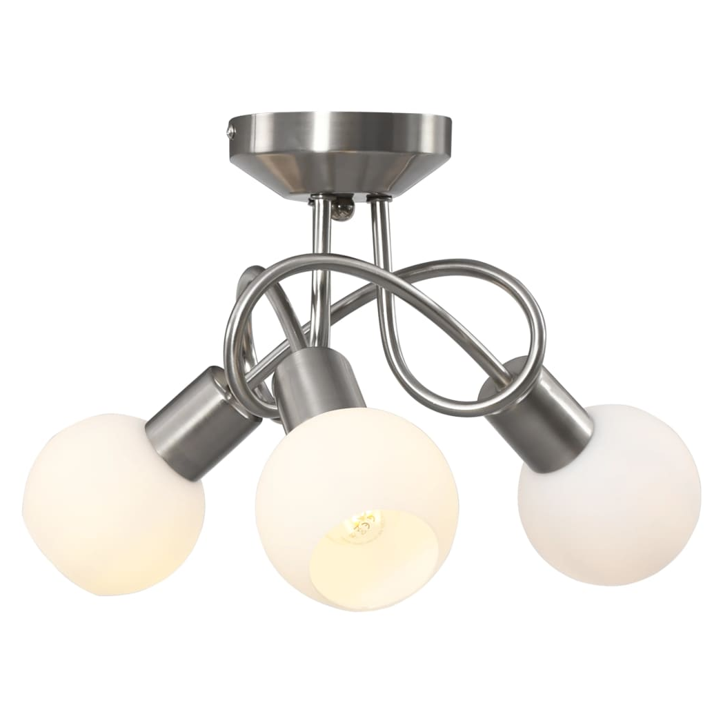 VidaXL Ceiling Lamp 3-Bulb Ceramic Shades Lounge by vidaXL
