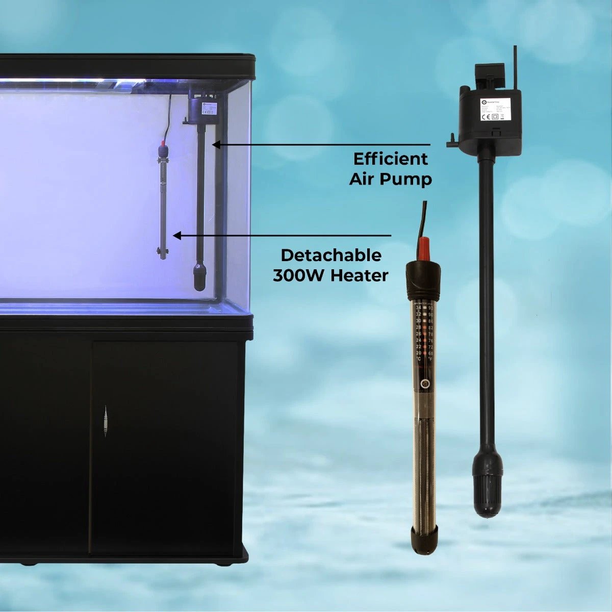Monster Shop Aquarium Fish Tank & Cabinet - Black -