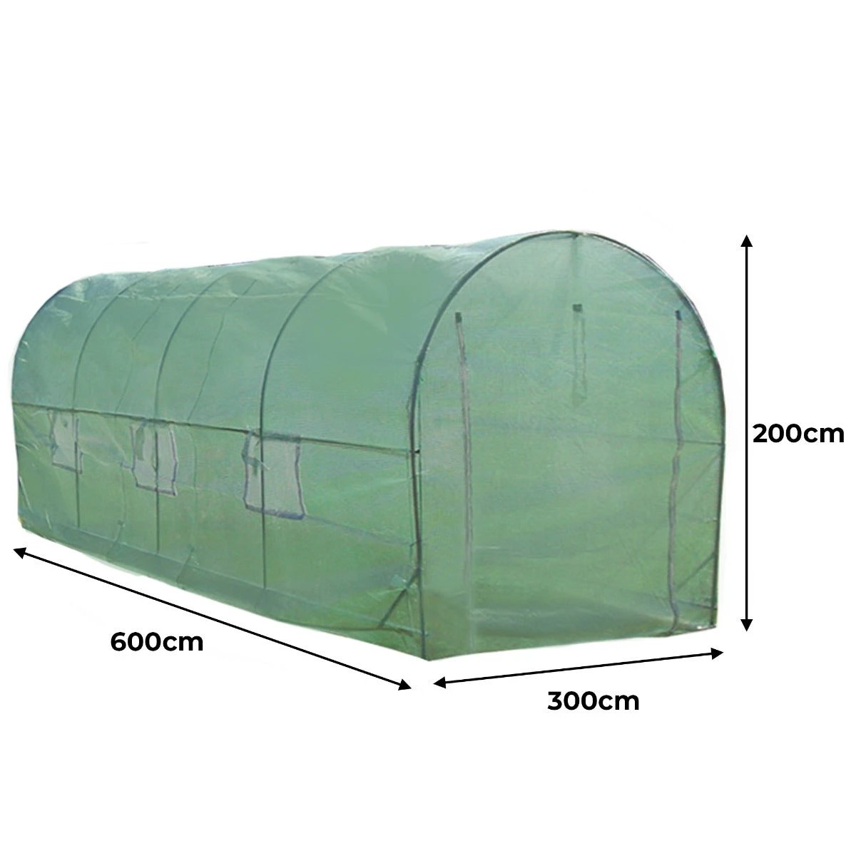 Premium Polytunnel 6m x 3m Racking Garden by Monster Shop