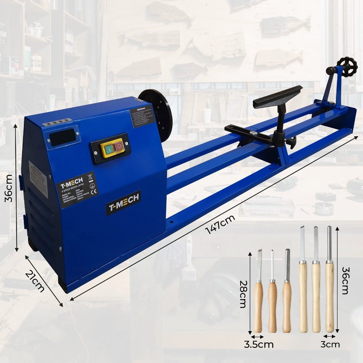 T-Mech Wood Lathe by Monster Shop