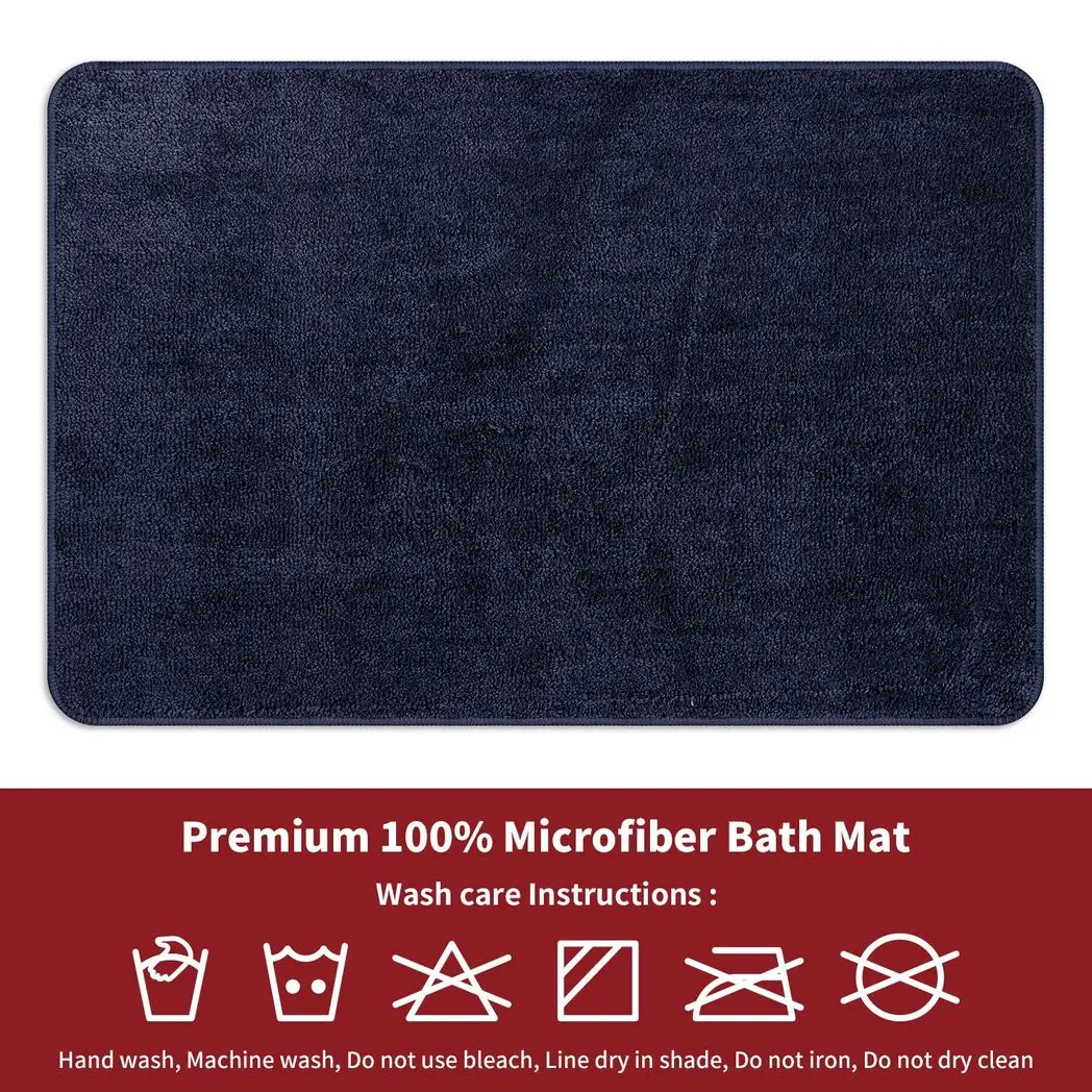 Vinsani VINSANI BATH MAT 50X80cm NAVY 1010162 - Rug
