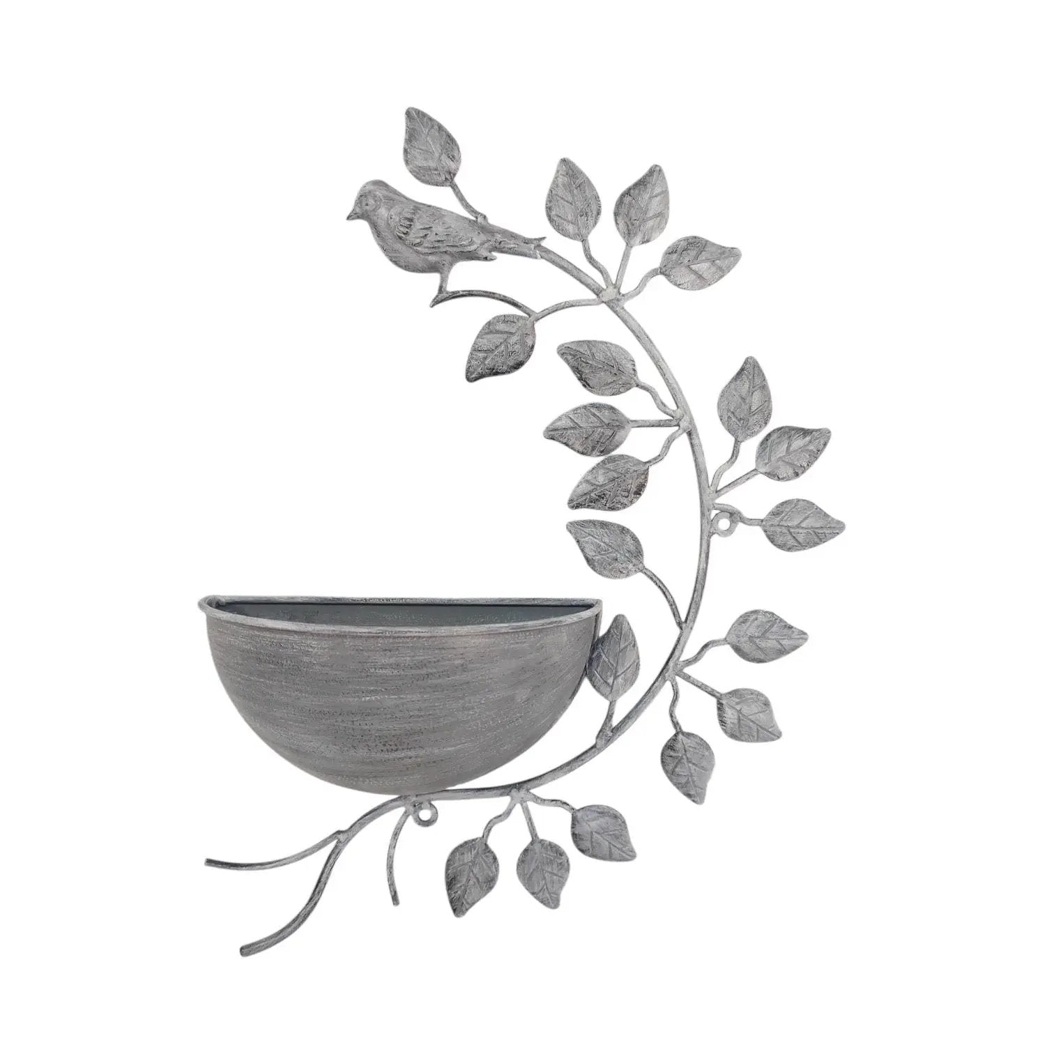 MSL 42CM GREY METAL GARDEN PLANTER - Planters