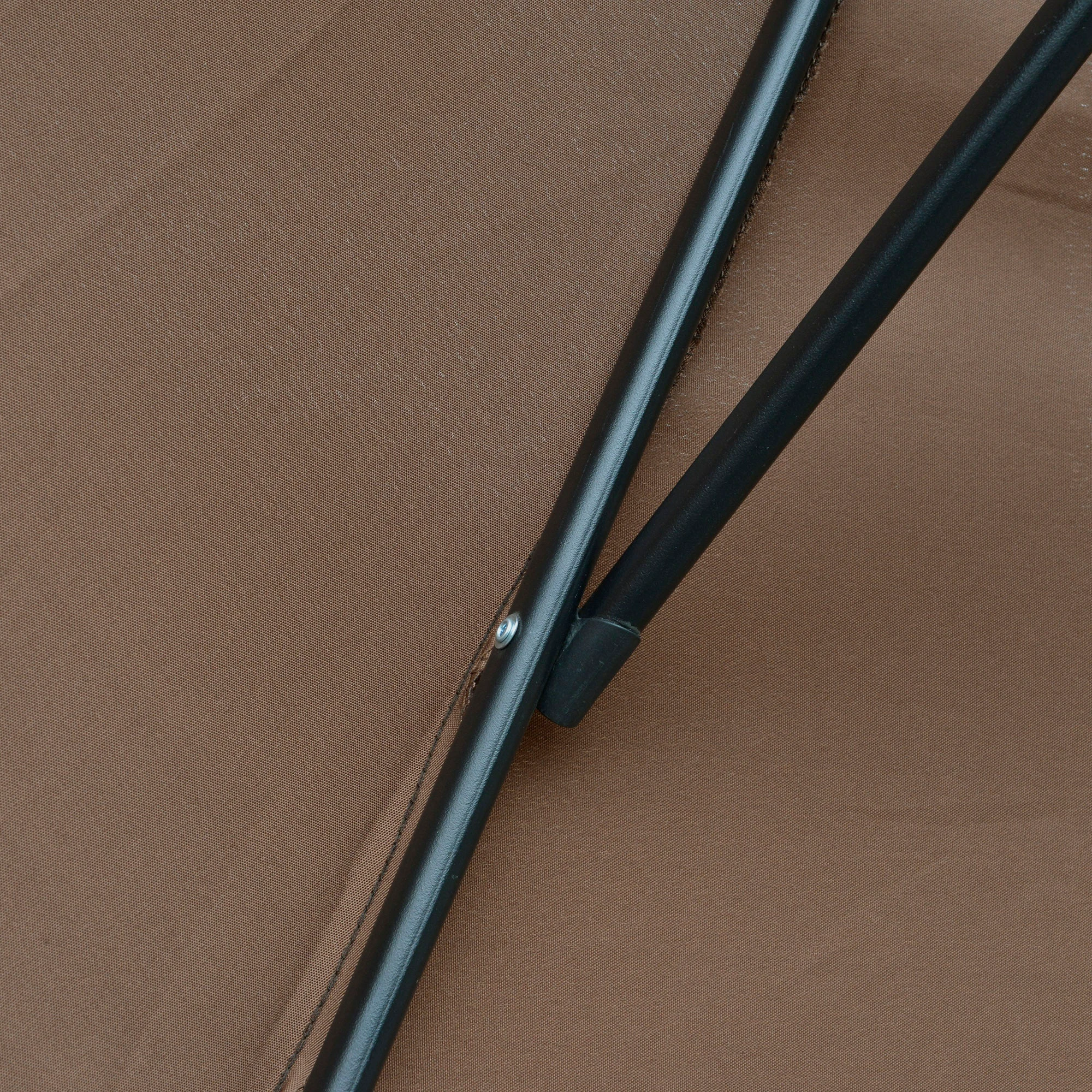 Outsunny 3m Garden Banana Parasol Cantilever Umbrella withCrank& Base by Outsunny