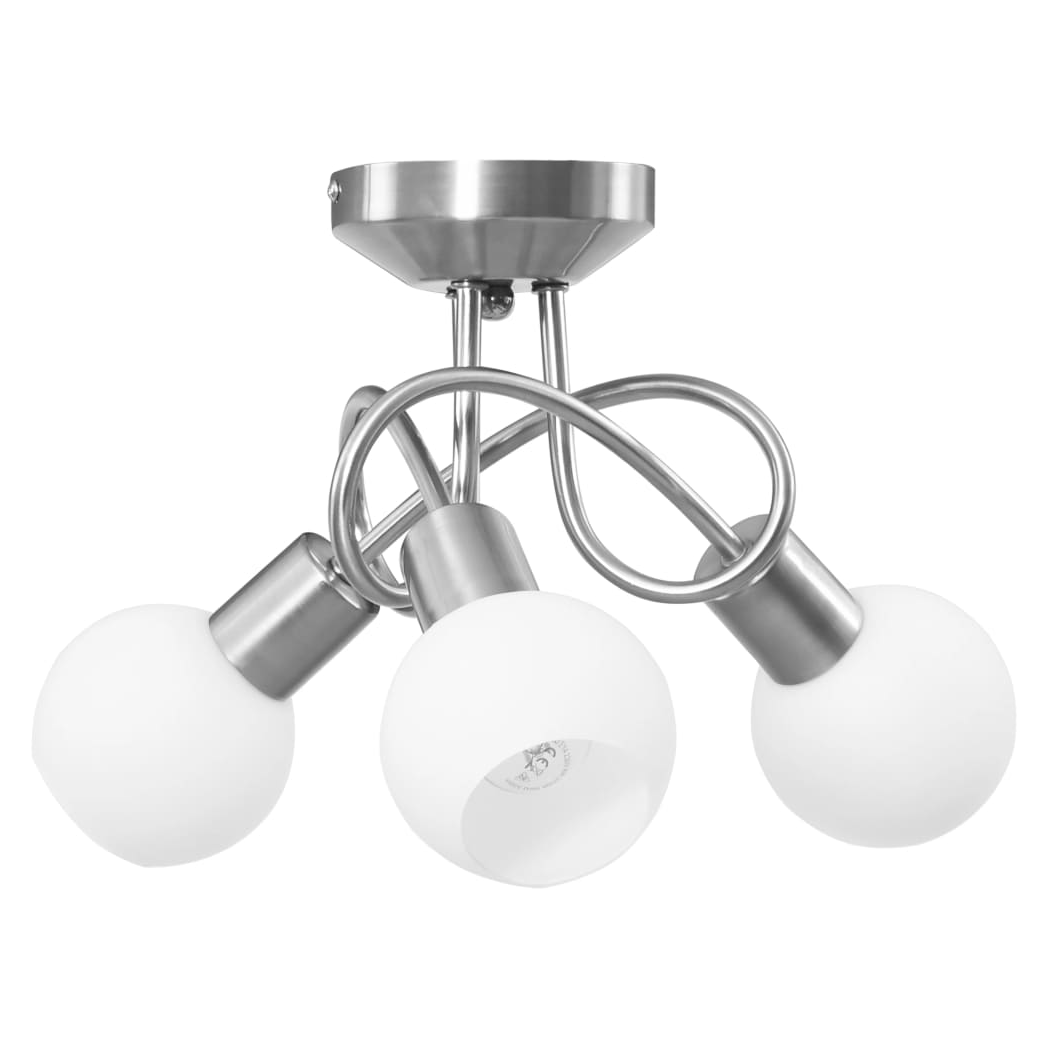VidaXL Ceiling Lamp 3-Bulb Ceramic Shades Lounge by vidaXL