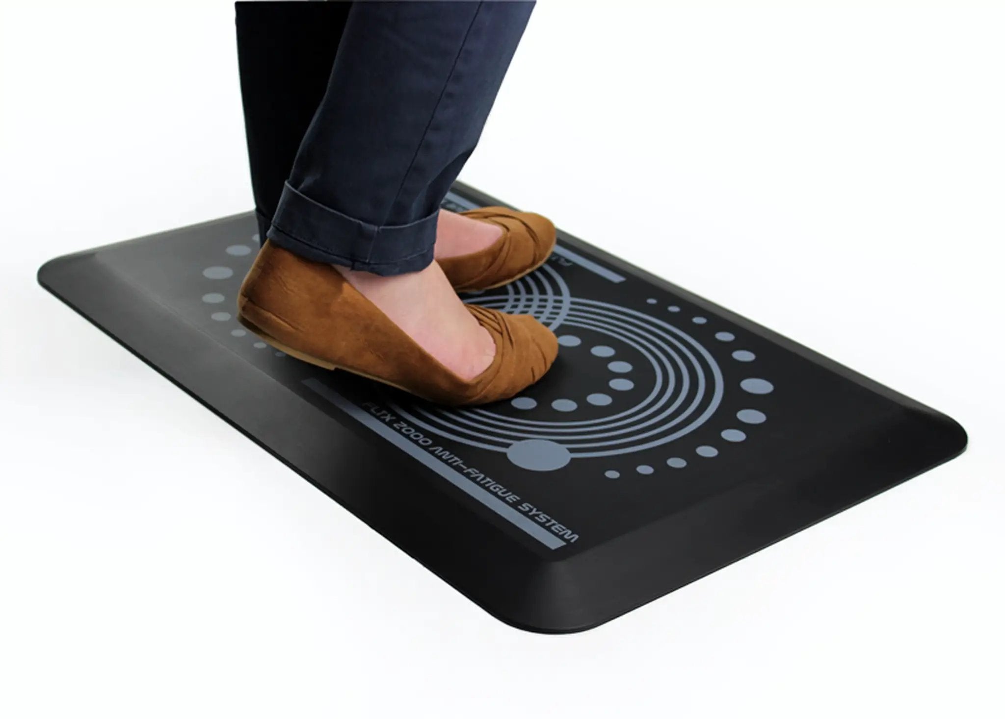Floortex® AFS-TEX® 2000 Black Active Anti-Fatigue Mat - 50 x 80cm - Rug