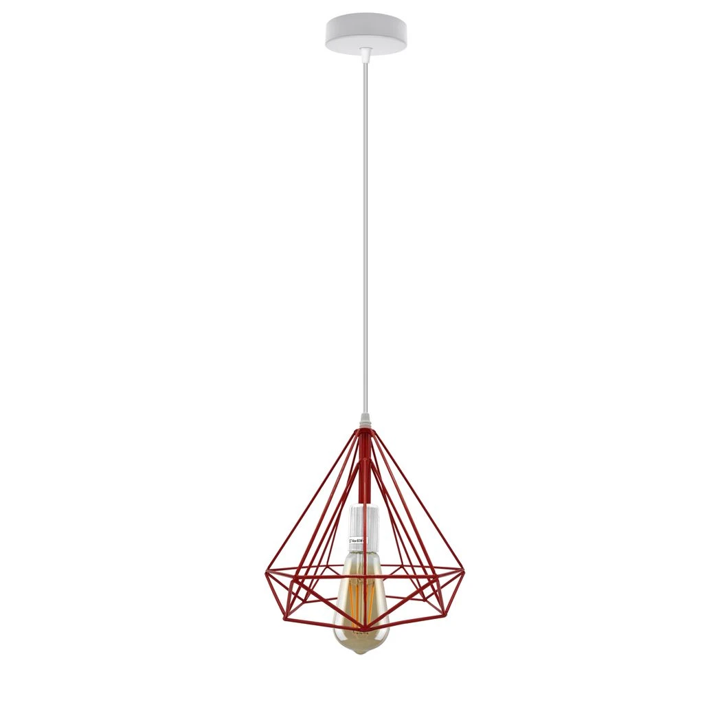 LEDSONE Vintage Pendant Light 8In Geometric Cage Loft - Ceiling Lights